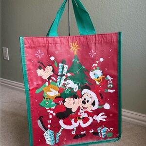 Disney Red and Green Holiday Tote Bag